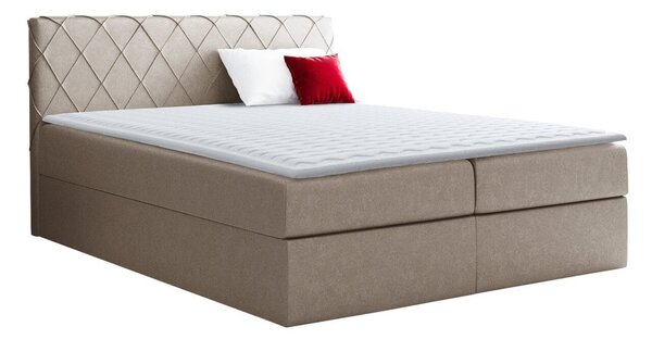 Boxspring postelja Baltimore 127, 120x200, Blago, Posteljno dno, 126x208x103cm, Vzmetnica