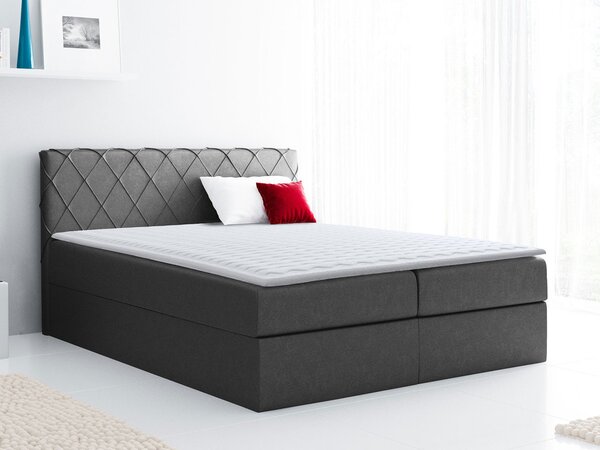 Boxspring postelja Baltimore 127, 120x200, Blago, Posteljno dno, 126x208x103cm, Vzmetnica