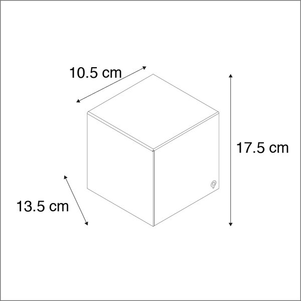 Moderna stenska svetilka zlata - Cube