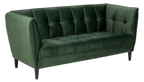 Kavč chesterfield Oakland 314, Temno zelena, 182x82x80cm, Noge: Les,Evkaliptus, Kavčuk