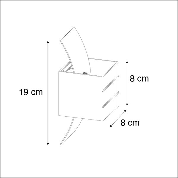 Komplet 2 modernih stenskih svetilk aluminij - Amy