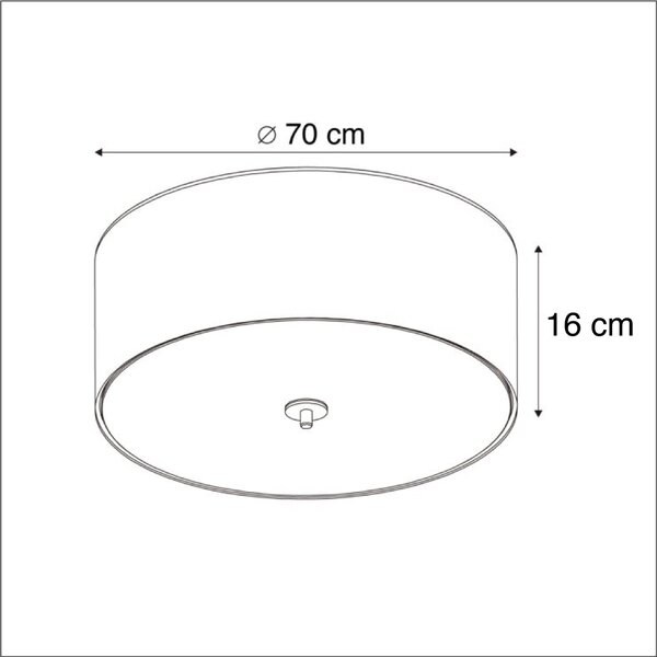 Država stropna svetilka taupe 70 cm - boben juta