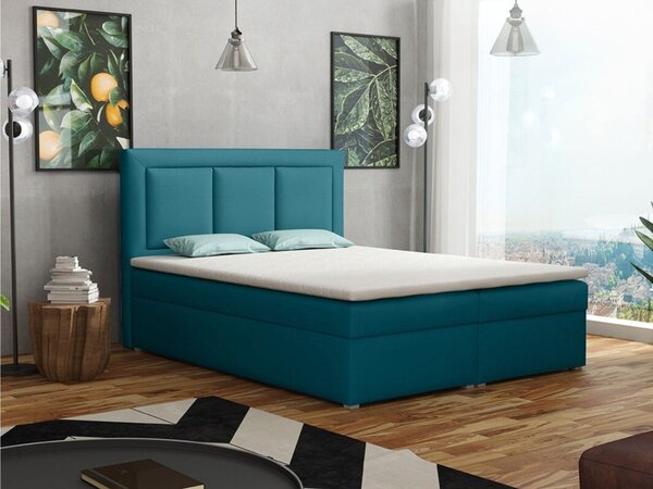 Boxspring postelja Pomona 112, 140x200, Blago, Posteljno dno, 140x215x115cm, Vzmetnica