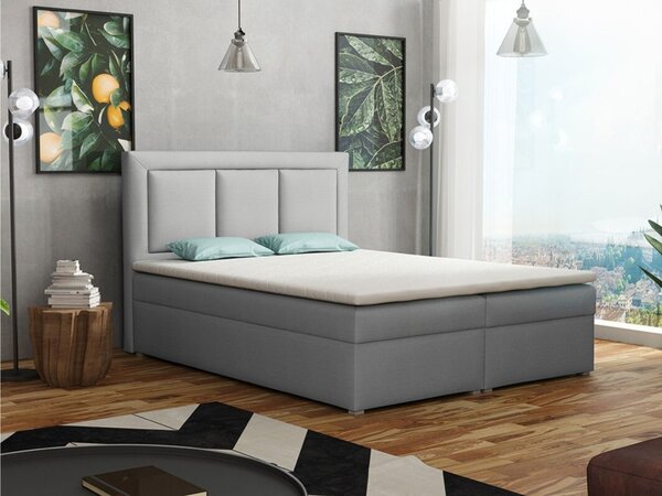 Boxspring postelja Pomona 112, 180x200, Blago, Posteljno dno, 180x215x115cm, Vzmetnica