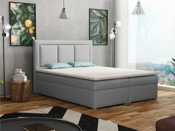 Boxspring postelja Pomona 112, 140x200, Blago, Posteljno dno, 140x215x115cm, Vzmetnica