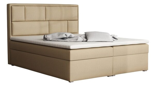 Boxspring postelja Pomona 115, 140x200, Blago, Posteljno dno, 140x215x115cm, Vzmetnica