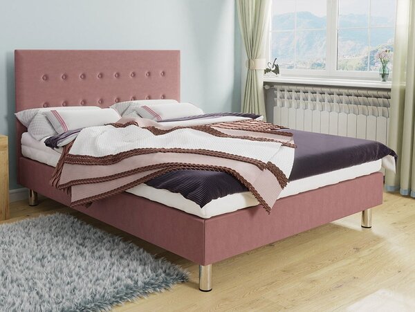 Boxspring postelja Logan 100, 120x200, Blago, Posteljno dno, 120x204x115cm, Vzmetnica