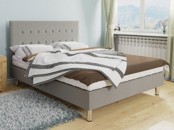 Boxspring postelja Logan 100, 120x200, Blago, Posteljno dno, 120x204x115cm, Vzmetnica