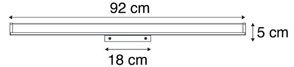 Sodobna kopalniška stenska svetilka črna 92 cm IP44 - Cascada