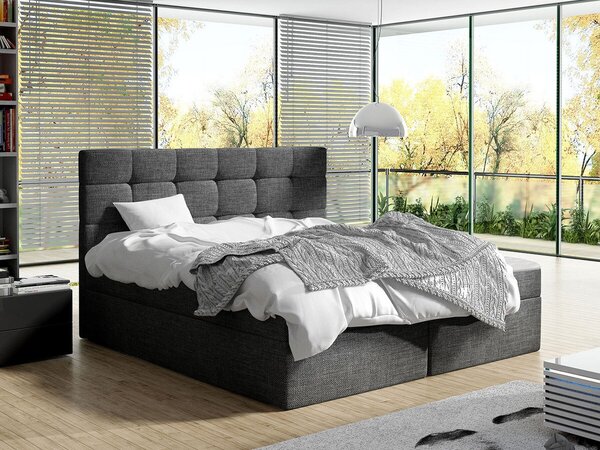 Boxspring postelja Comfivo 196, 140x200, Blago, Posteljno dno, 143x206x112cm, Vzmetnica