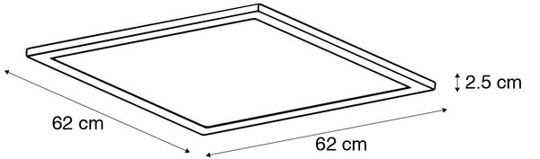 Modern LED paneel wit 62 cm incl. LED - Fons