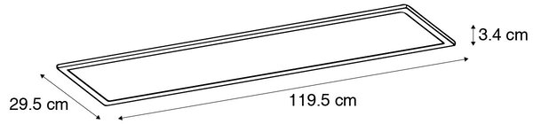 Modern LED paneel wit 119,5 cm incl. LED - Fons