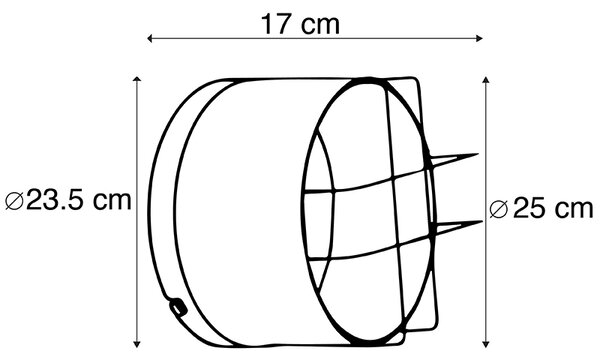 Industrijska stenska svetilka zelena 25 cm - Barril