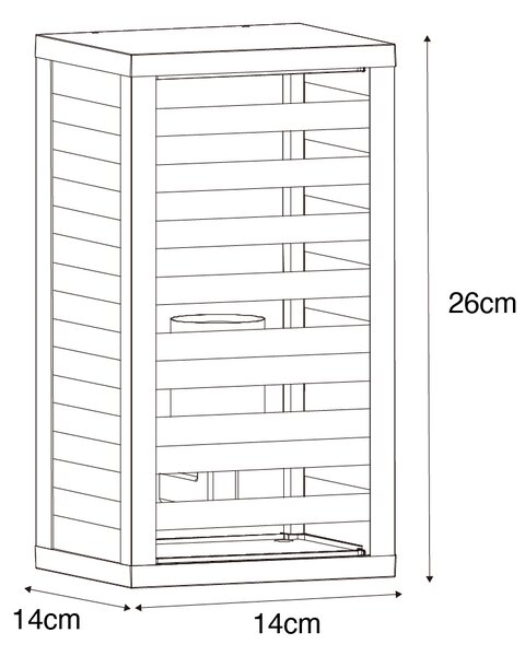 Moderna zunanja stenska svetilka črna z dimnim steklom 26 cm IP44 - Reims