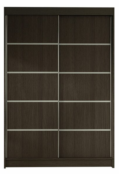 Garderobna omara Atlanta 150, Temen hrast, 200x120x58cm, Vrata omare: Drsna