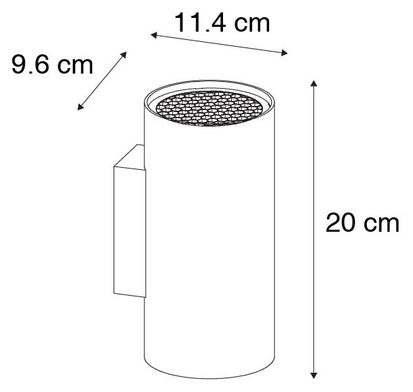 Dizajn stenska svetilka črna - Sab Honey