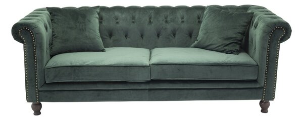 Kavč chesterfield Dallas 255, 217x88x80cm, Noge: Les,Delno sestavljeno, Bor