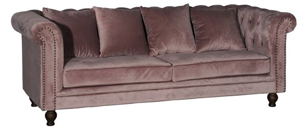 Kavč chesterfield Dallas 255, 217x88x80cm, Noge: Les,Delno sestavljeno, Bor