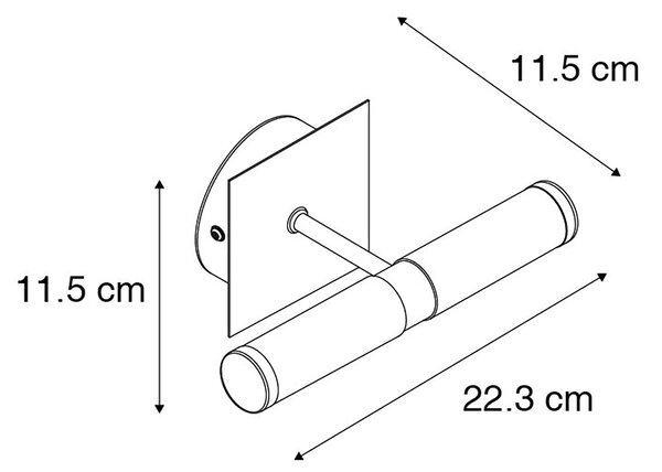 Pametna stenska svetilka krom IP44 vklj. 2 WiFi G9 - Bath