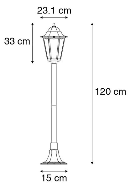 Pametna stoječa zunanja svetilka črna 120 cm vklj. WiFi ST64 - New Orleans