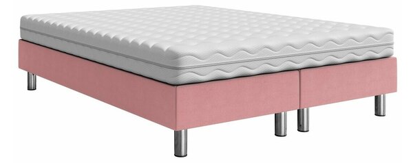 Boxspring postelja Logan 101, 160x200, Blago, Posteljno dno, 160x200x47cm, Vzmetnica