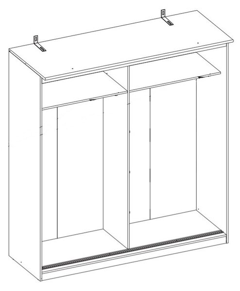 Garderobna omara Bristol 152, Sonoma hrast, 194.6x180x69cm, Vrata omare: Drsna