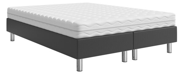 Boxspring postelja Logan 101, 140x200, Eko usnje, Posteljno dno, 140x200x47cm, Vzmetnica