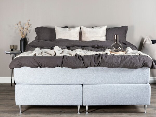 Boxspring postelja Dallas 479, 180x200, Blago, Posteljno dno, 180x200x73cm, Vzmetnica, Smreka