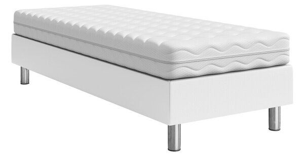 Boxspring postelja Logan 101, 120x200, Eko usnje, Posteljno dno, 120x200x47cm, Vzmetnica