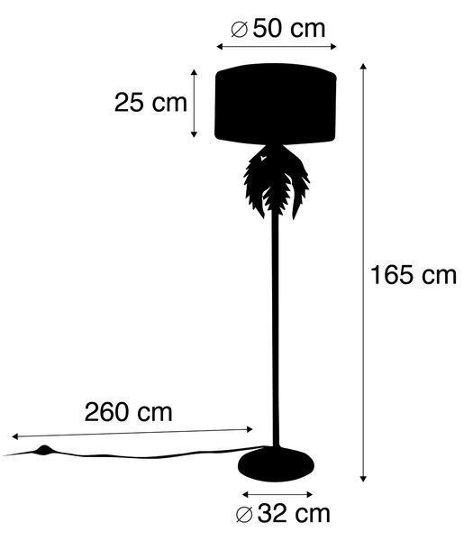 Vintage talna svetilka zlata z žametnim odtenkom 50 cm - Botanica