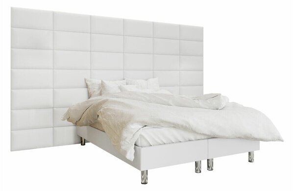 Boxspring postelja Logan 104, 140x200, Eko usnje, Posteljno dno, 360x200x210cm, Vzmetnica