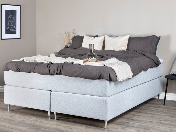 Boxspring postelja Dallas 862, 180x200, Blago, Posteljno dno, 180x200x73cm, Vzmetnica, Smreka