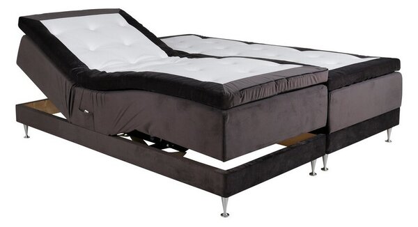 Boxspring postelja Dallas 869, 180x200, Blago, Posteljno dno, 180x200x58cm, Vzmetnica, Smreka