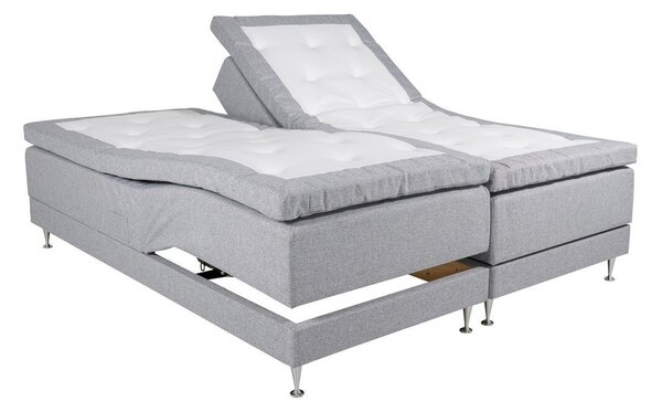 Boxspring postelja Dallas 871, 180x200, Blago, Posteljno dno, 180x200x58cm, Vzmetnica, Smreka