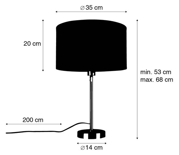 Namizna svetilka zlata nastavljiva s senčnikom svetlo rjava 35 cm - Parte