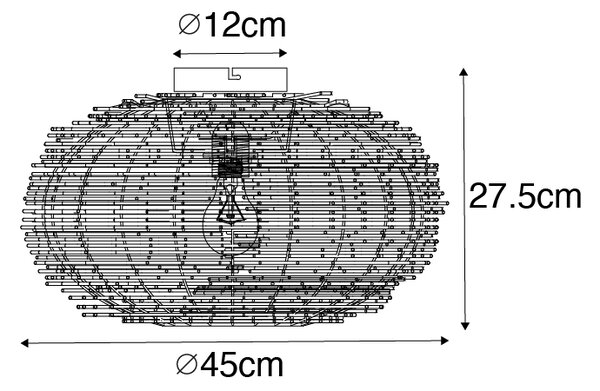 Država stropna svetilka iz ratana - Hatch