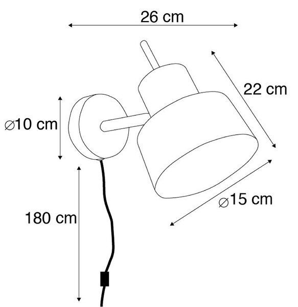 Pametna stenska svetilka črna z WiFi A60 - Chappie