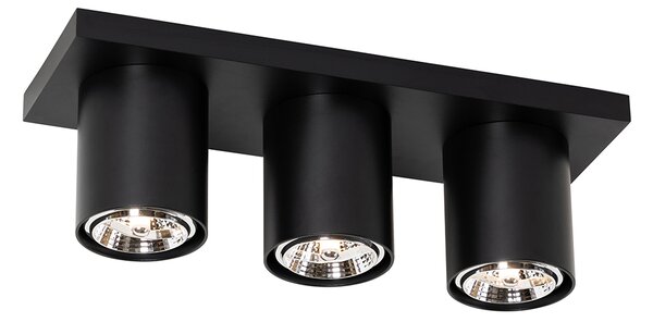 Moderni stropni reflektor črn 3-light - Tubo