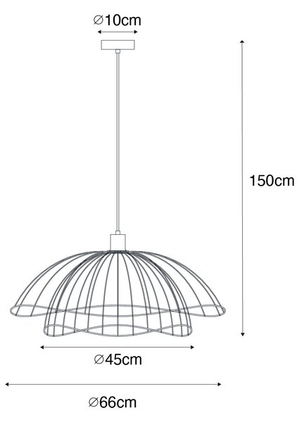 Dizajnerska viseča svetilka bronasta 45 cm - Pua