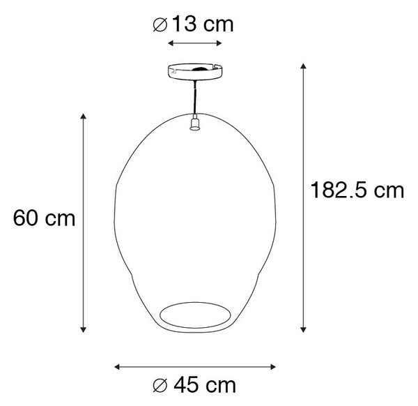 Orientalska viseča svetilka zlata 45 cm - Nidum