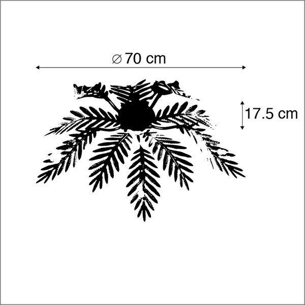Vintage pametna stropna svetilka zlata 70 cm vklj. 5 WiFi B35 - Botanica