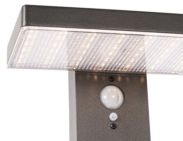 Zunanji steber temno siv 80 cm z LED in kratkimi lučmi na solar - Sunnie