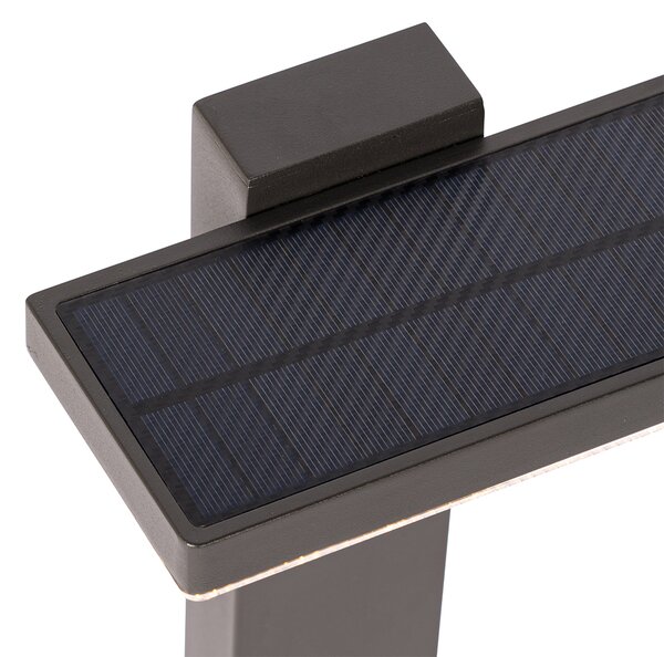 Zunanji stebriček temno siv 50 cm z LED in solarom - Sunnie