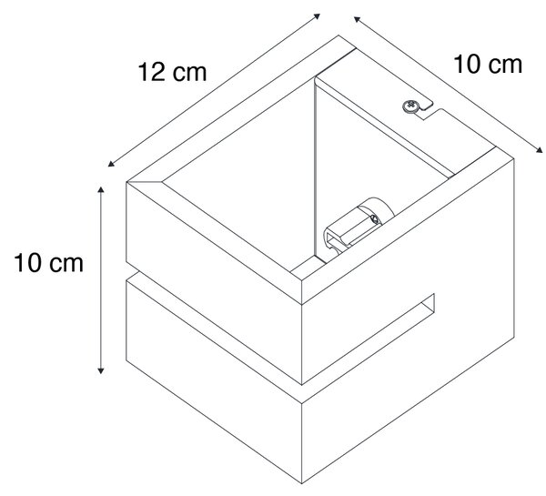 Podeželska stenska svetilka hrastov les 9,7 cm - Transfer Groove