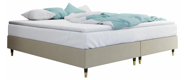 Boxspring postelja Logan 109, 180x200, Blago, Posteljno dno, 180x200x47cm, Vzmetnica