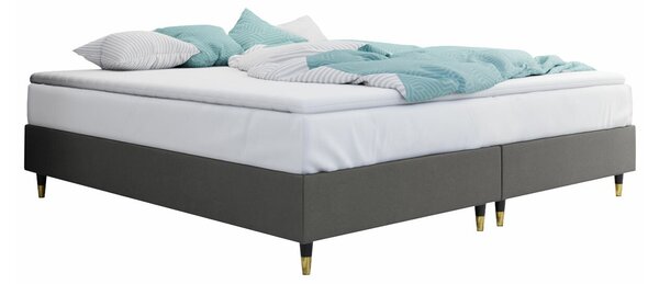 Boxspring postelja Logan 109, 180x200, Blago, Posteljno dno, 180x200x47cm, Vzmetnica