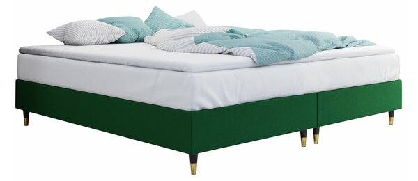 Boxspring postelja Logan 109, 160x200, Blago, Posteljno dno, 160x200x47cm, Vzmetnica