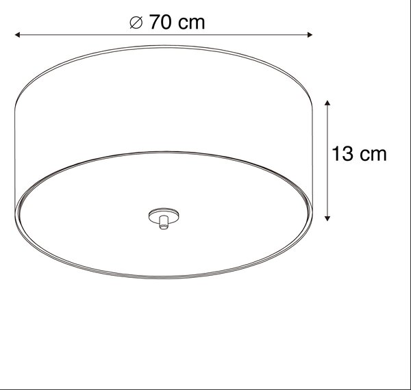 Država stropna svetilka črna 70 cm - boben