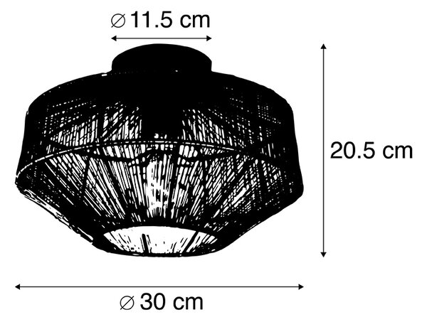 Moderna stropna svetilka iz medenine 30 cm - Bolti