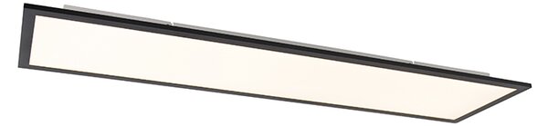 Sodobna stropna svetilka črna 120 cm vključno z LED zatemnitvijo do toplega - Liv